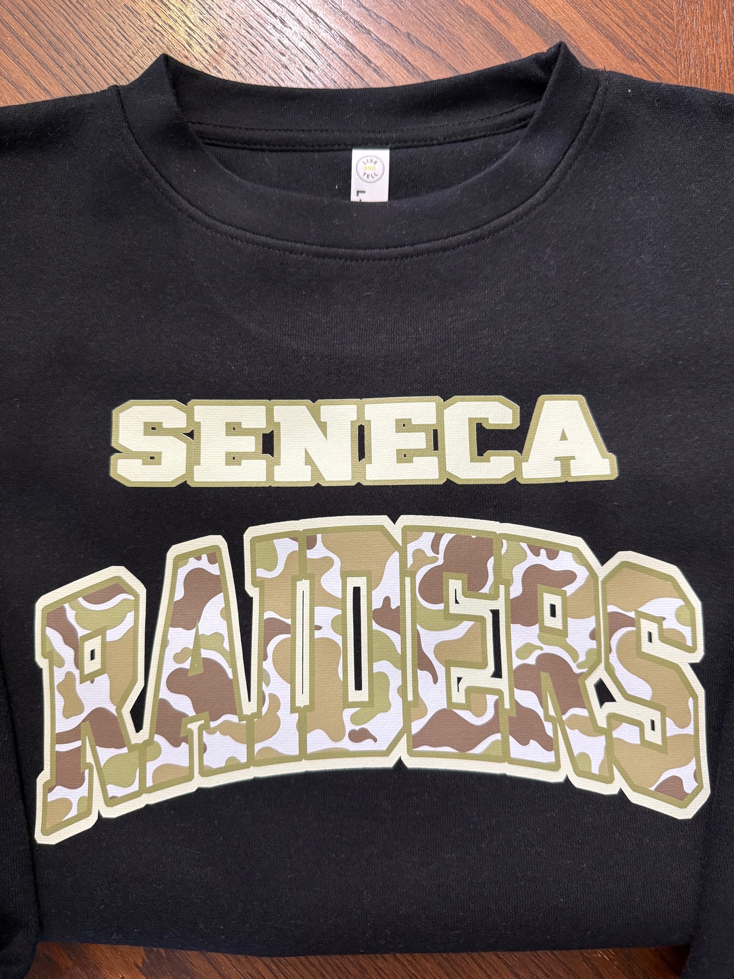 Seneca Raiders Camo Crewneck Sweatshirt