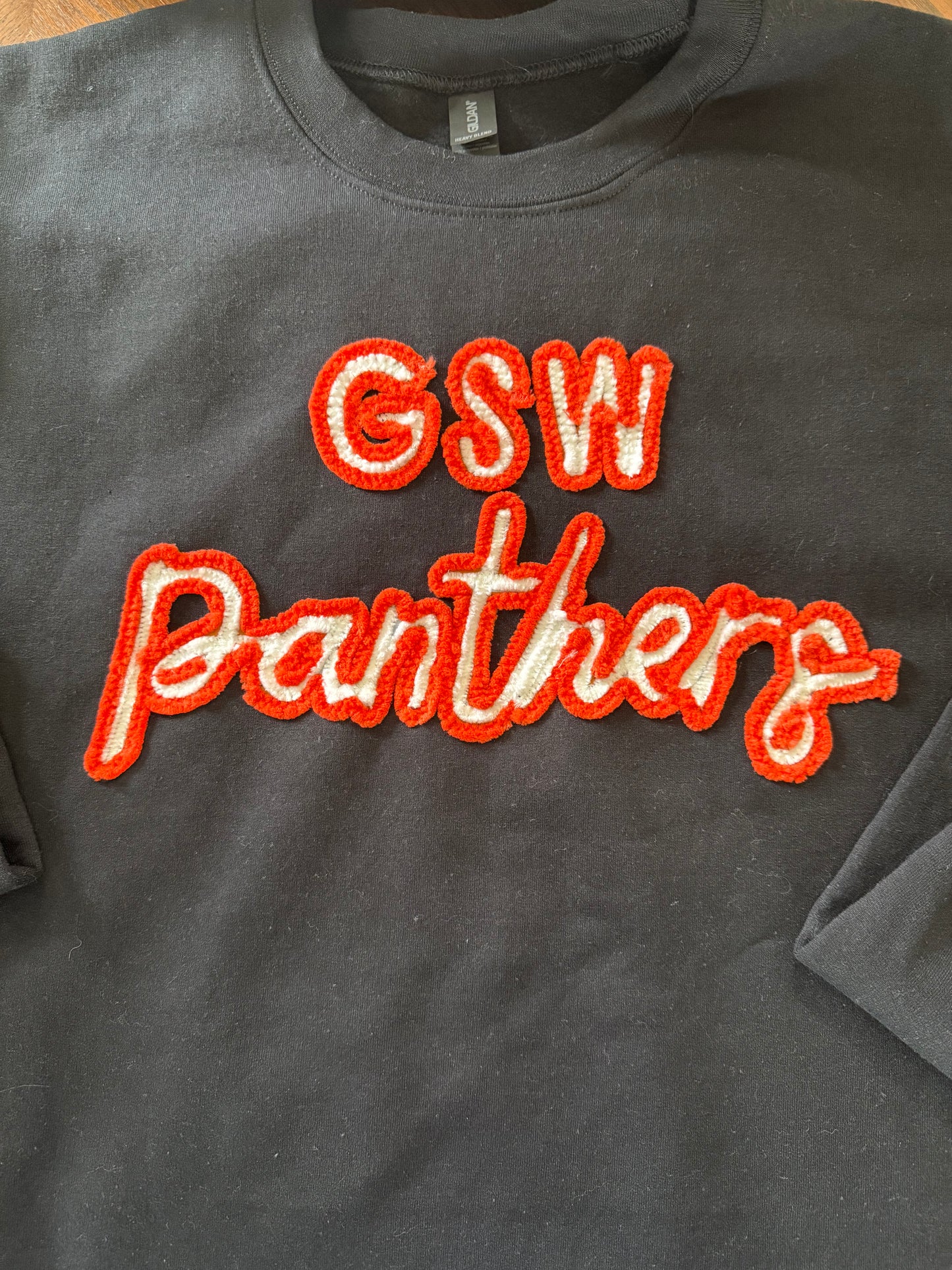 Chenille stitched GSW Panthers