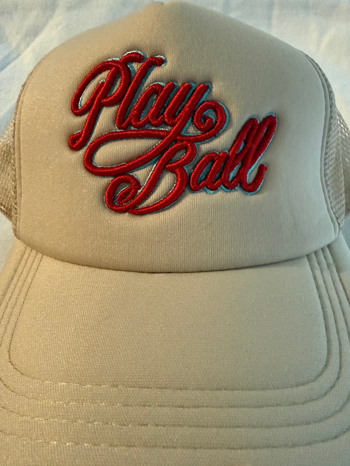 Play Ball foam trucker hat