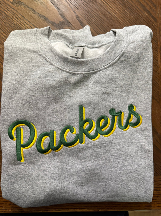 Embroidered Packers Crewneck Sweatshirt