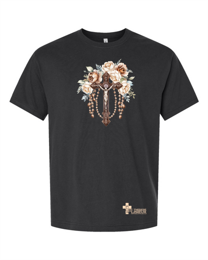 Unisex Crucifix with Roses