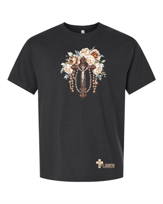 Unisex Crucifix with Roses