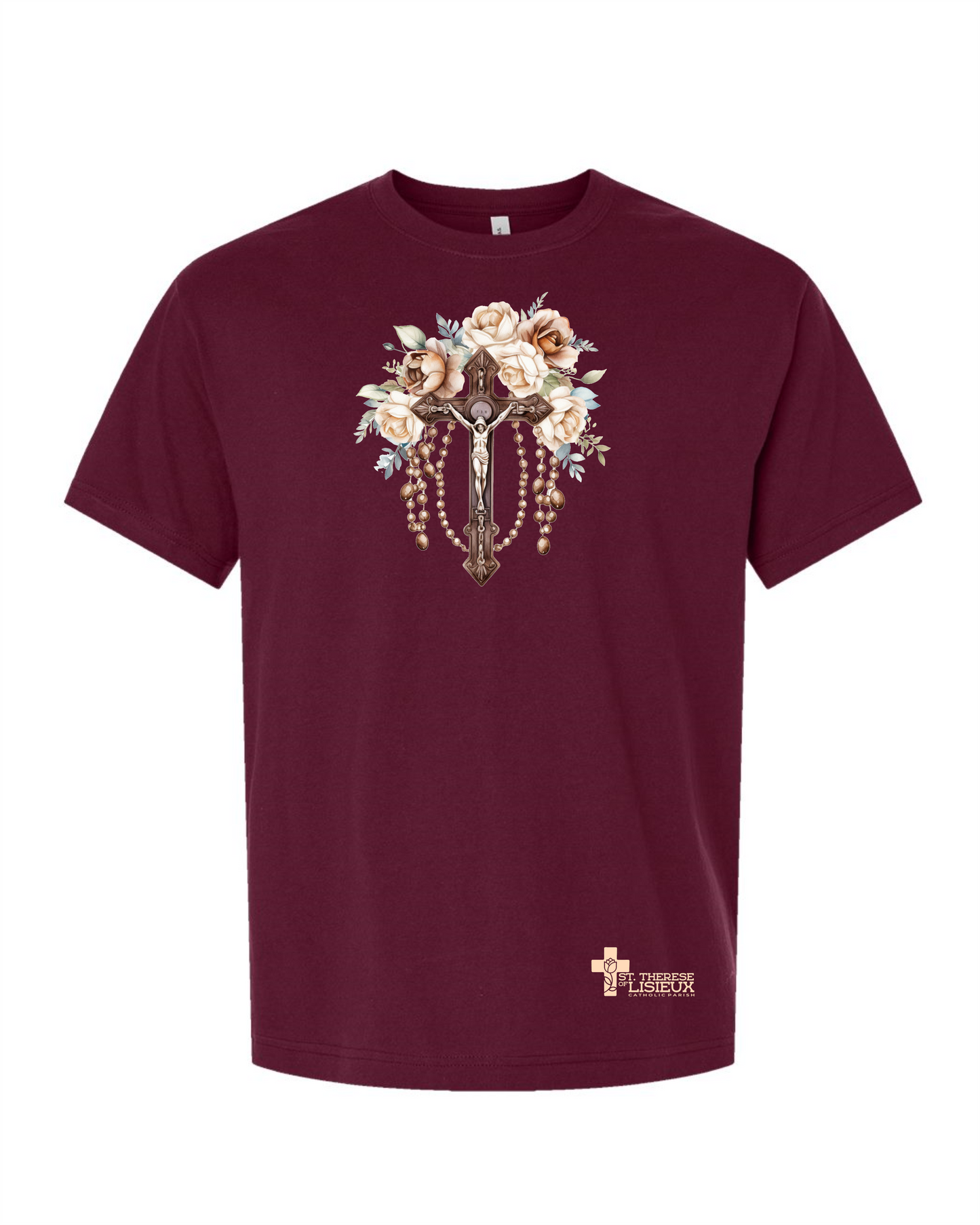 Unisex Crucifix with Roses